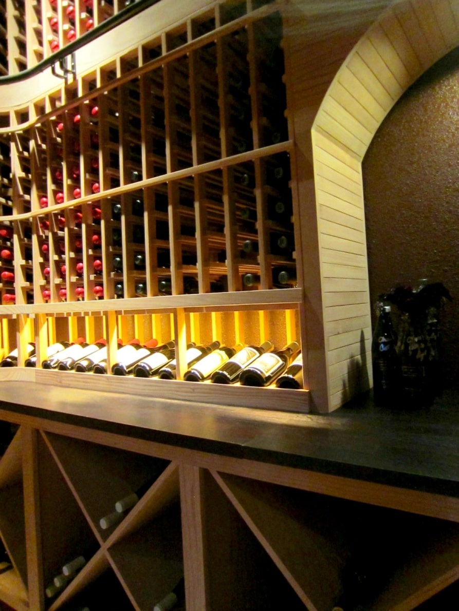 Back Wall of Home Wine Cellar Designed by Las Vegas Master Builders