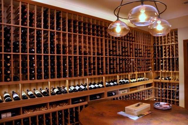 Left Wall Custom Wine Cellar Racks