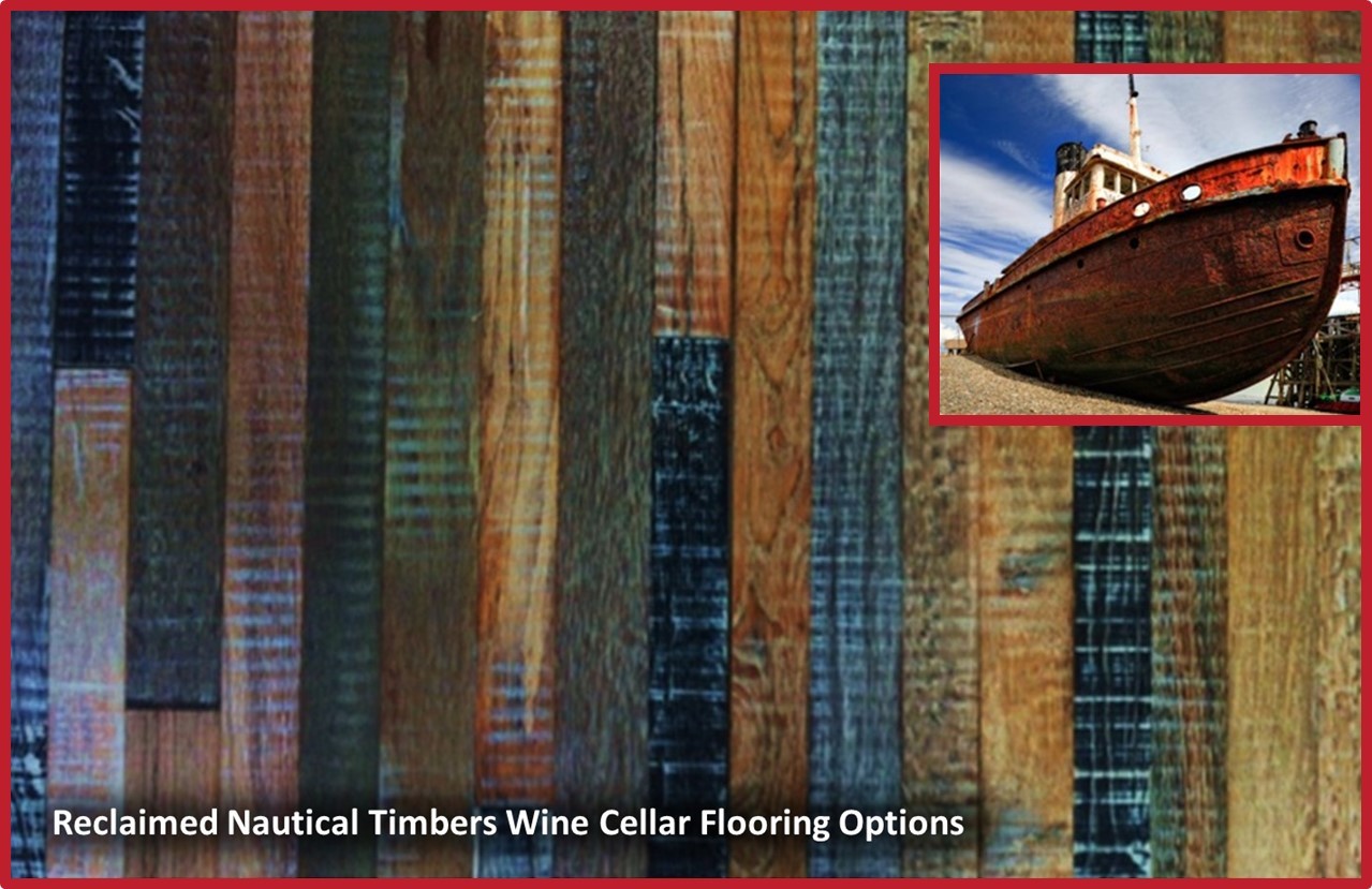 Start your own wine cellar project with nautical timbers based wine cellar florring