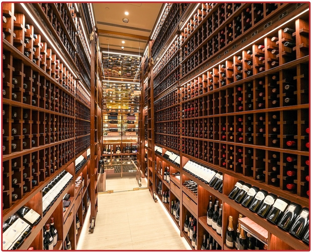 Inside view of this restaurant wine cellar in Las Vegas