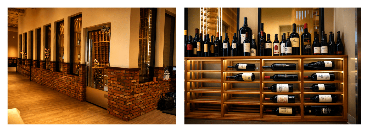 modern wine rooms elegant display