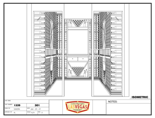 Wine Cellar Designers Las Vegas Isometic 3D Drawing Designs