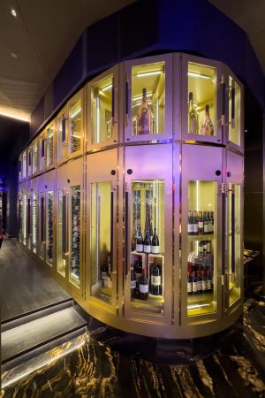 1 - Sophisticated Modern Commercial Wine Cellar Installed in Papi Steak, Las Vegas Modern Commercial Wine Cellar