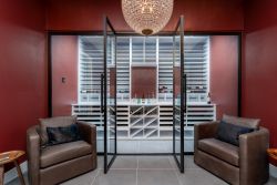 2 - Stunning Glass Door with Superb Lighting for Modern Home Wine Cellar