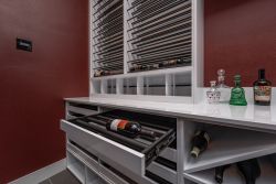 10 - Custom Wine Racks Styled for a Modern Home Wine Cellar
