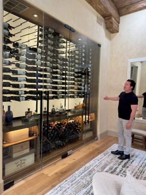 2 - A custom glass wine cellar built for modern Las Vegas living Custom Modern Glass Wine Cellars Las Vegas
